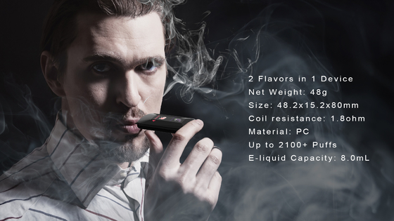 Los sabores duales en un dispositivo Vape disponible 2100 soplan IGET DUAL con la batería 1000mah